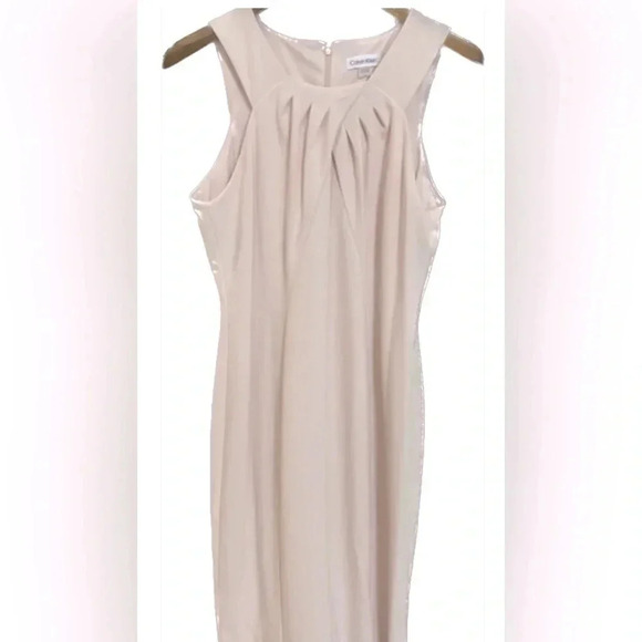 Calvin Klein Special Occasion Pink Sleeveless Sheath Halter Dress Size 12 NWT - Picture 1 of 10